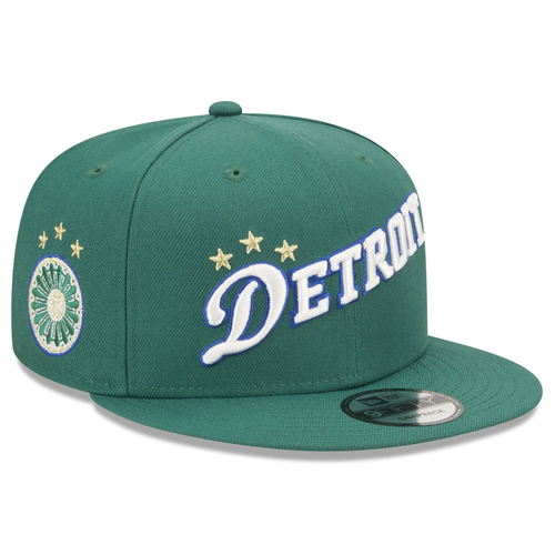 Detroit Pistons New Era 2022/23 City Edition 9Fifty Snapback Hat - Green