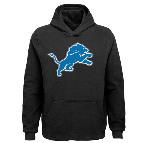 Detroit Lions Outerstuff Youth Primary Logo Pullover Hoodie - Black