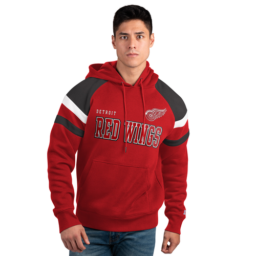 Detroit Red Wings Starter Draft Pullover Hoodie - Red
