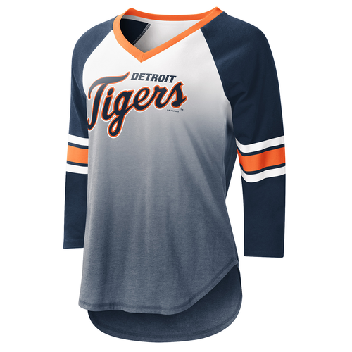 Detroit Tigers G-III 4Her Women's Lead Off 3/4 Sleeve T-Shirt - Navy