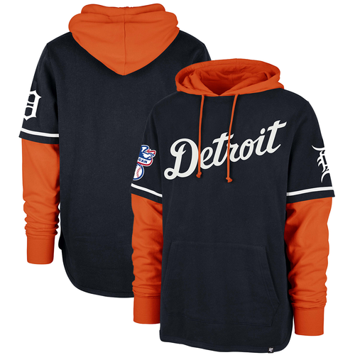 Detroit Tigers 47 Brand Trifecta Shortstop Pullover Hoodie - Navy