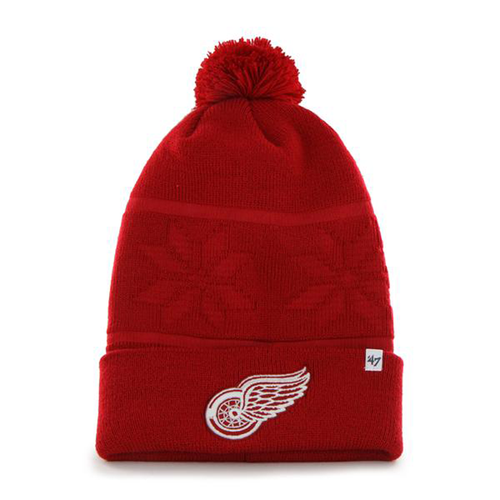 Detroit Red Wings '47 Ski Track Tall Cuff Knit Hat - Red