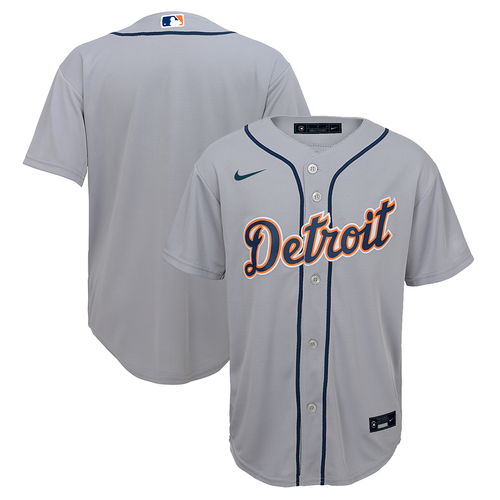 Detroit Tigers Nike Preschool Road Replica Jersey - Gray