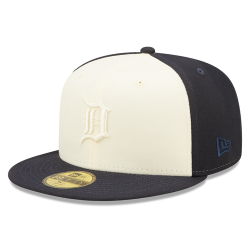 Detroit Tigers New Era Tonal 2Tone 59Fifty Fitted Hat - Cream/Navy