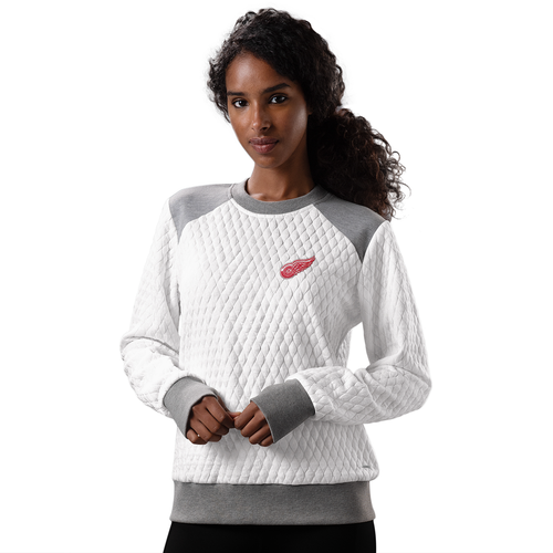 Detroit Red Wings MSX Women's Penelope Crew Neck Sweatshirt - White