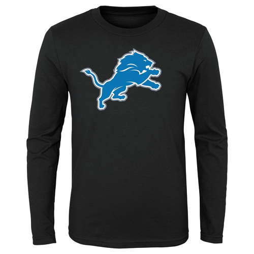 Detroit Lions Outerstuff Preschool Primary Long Sleeve T-Shirt - Black