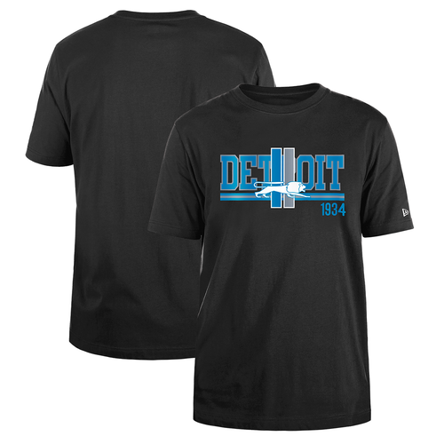 Detroit Lions New Era Historic T-Shirt - Black