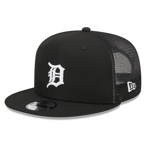 Detroit Tigers New Era Evergreen Classic Trucker 9FIFTY Snapback Hat - Black
