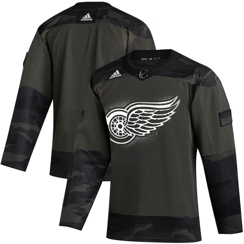 Detroit Red Wings Adidas Military Appreciation Authentic Practice Jersey - Camo