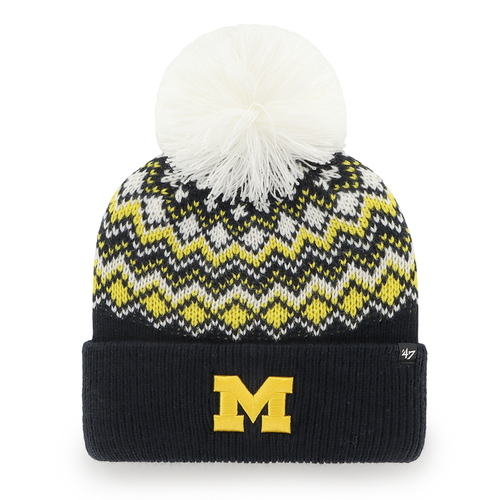 Michigan Wolverines ’47 Women's Elsa Cuffed Knit Hat - Navy