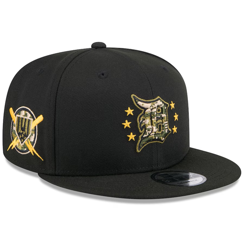 Detroit Tigers New Era 2024 Armed Forces 9Fifty Snapback Hat - Black