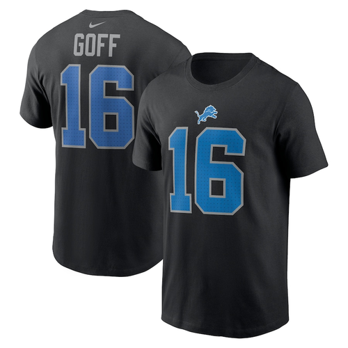 Jared Goff Detroit Lions Nike Name and Number T-Shirt - Black