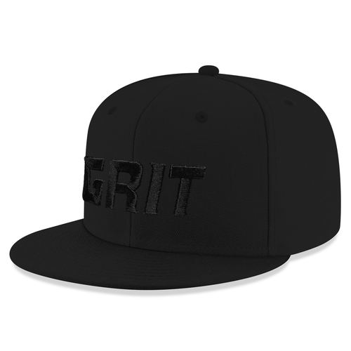 GRIT Blackout Snapback Hat - Black
