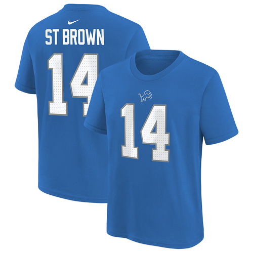 Amon-Ra St Brown Detroit Lions Youth Name and Number T-Shirt - Blue