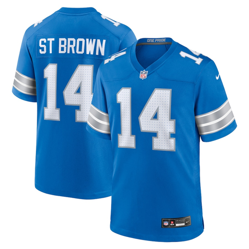 Amon-Ra St Brown Detroit Lions Youth Game Jersey - Blue