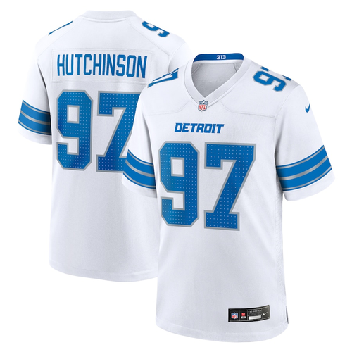 Aidan Hutchinson Detroit Lions Youth Game Jersey - White