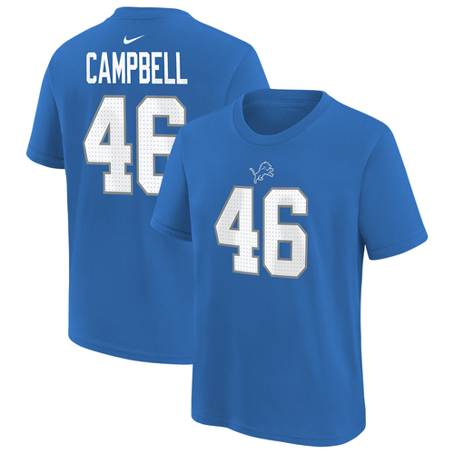 Jack Campbell Detroit Lions Youth Name and Number T-Shirt - Blue