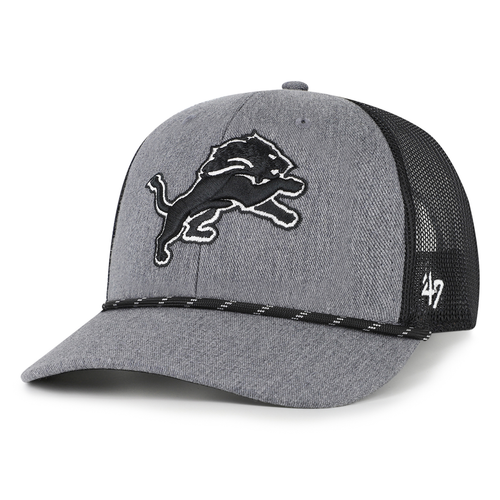 Detroit Lions ’47 Carbon Strap Trucker Adjustable Hat - Charcoal