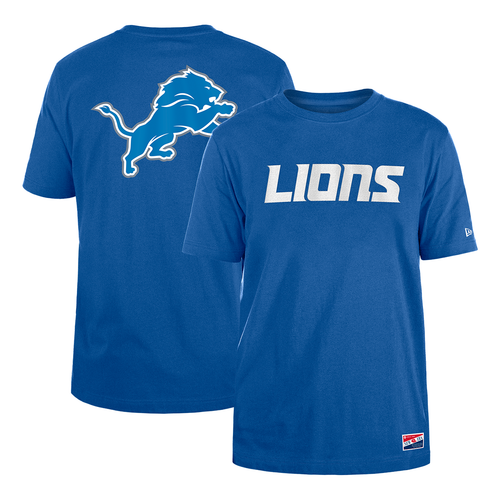 Detroit Lions New Era Throwback T-Shirt - Blue