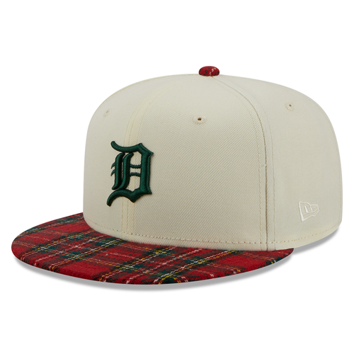 Detroit Tigers New Era Plaid 9FIFTY Snapback Hat - Chrome