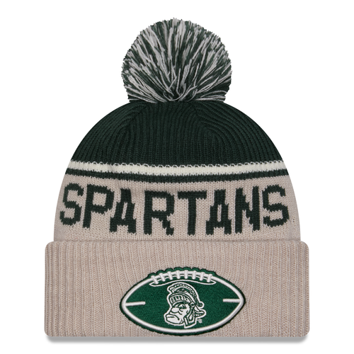Michigan State Spartans New Era Vault Knit Hat - Chrome