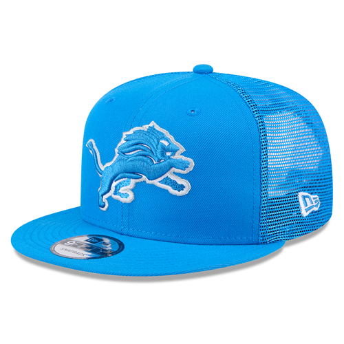 Detroit Lions New Era Trucker 9FIFTY Snapback Hat - Blue