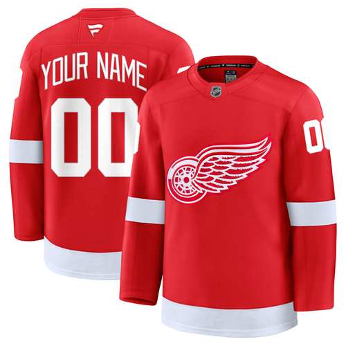 Detroit Red Wings Fanatics Home Premium Custom Jersey - Red