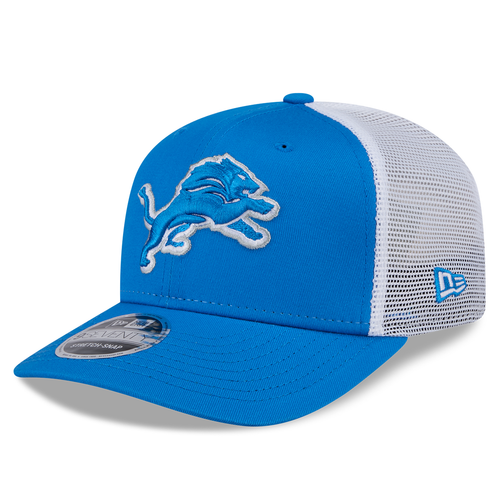 Detroit Lions New Era Trucker 9SEVENTY Stretch-Snap Hat - Blue/White