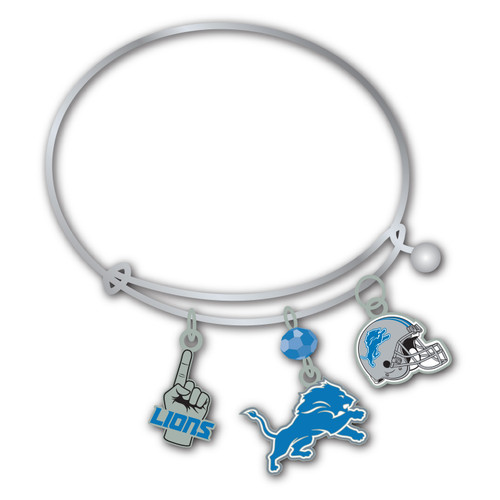 Detroit Lions MOJO 3 Charm Bracelet