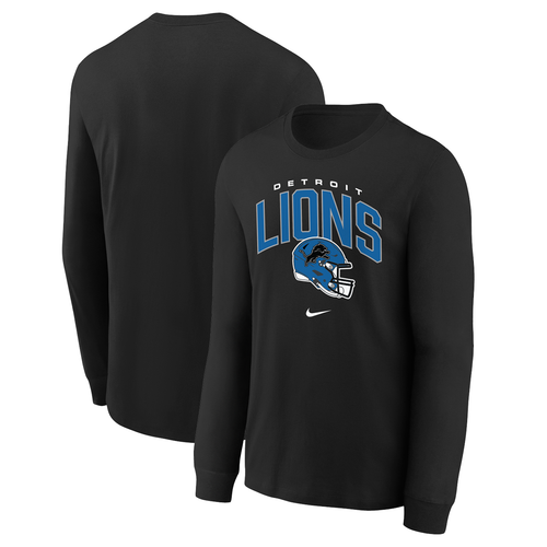 Detroit Lions Nike Youth Helmet Long Sleeve T-Shirt - Black