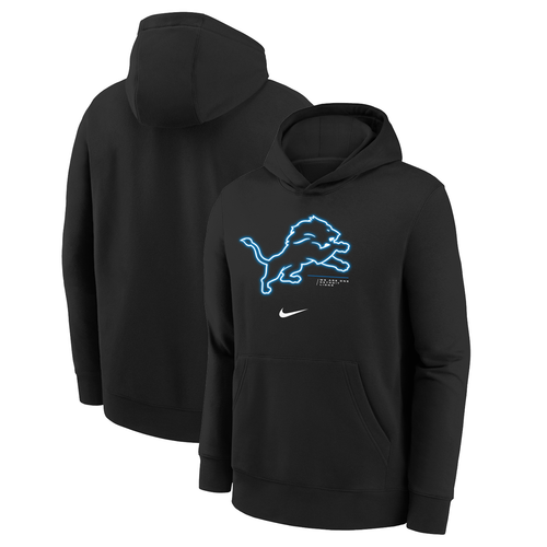 Detroit Lions Nike Youth We Are One Pullover Hoodie - Black