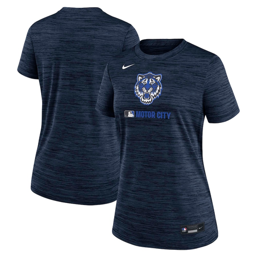 Detroit Tigers Nike Women's Authentic Collection City Connect Velocity Performance T-Shirt - Navy