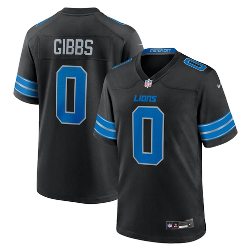 Jahmyr Gibbs Detroit Lions Nike 2025 Alternate Game Jersey - Black