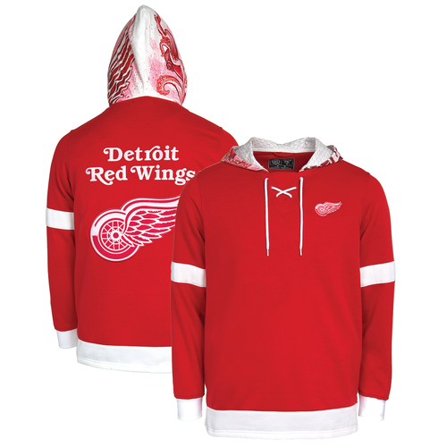 Detroit Red Wings FE Apparel Lace Up Pullover Hoodie - Red