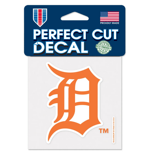 Detroit Tigers WinCraft Perfect Cut Color Decal 4" x 4” - Orange