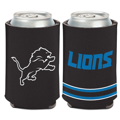 Detroit Lions WinCraft Alternate Logo Double-Sided Can Cooler - Black