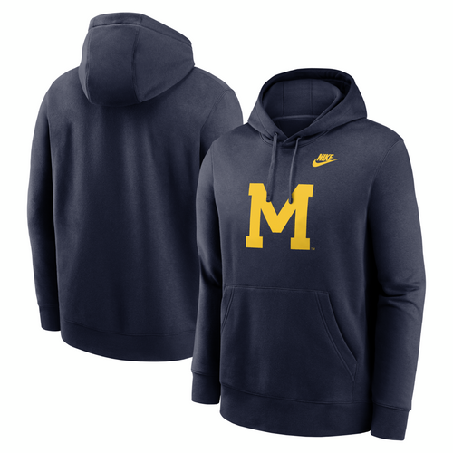Michigan Wolverines Nike Legacy Logo Pullover Hoodie - Navy