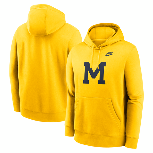 Michigan Wolverines Nike Logo Pullover Hoodie - Maize