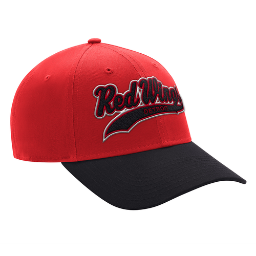 Detroit Red Wings Starter 2Tone Script Adjustable Hat - Red/Black