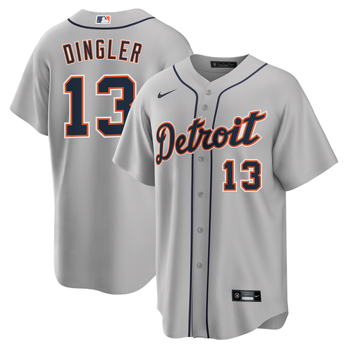 Dillon Dingler Detroit Tigers Nike Road Replica Jersey - Gray