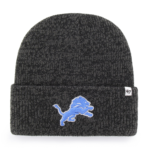 Detroit Lions '47 Brain Freeze Cuffed Knit Hat - Black
