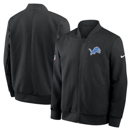 Detroit Lions Nike 2024 NFL Sideline Bomber Jacket - Black