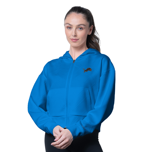 Detroit Lions MSX Women's Eleanor Full Zip Hoodie - Blue