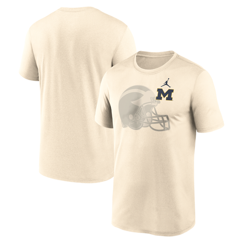 Michigan Wolverines Jordan Brand Legend Shadow Logo Performance T-Shirt - Natural