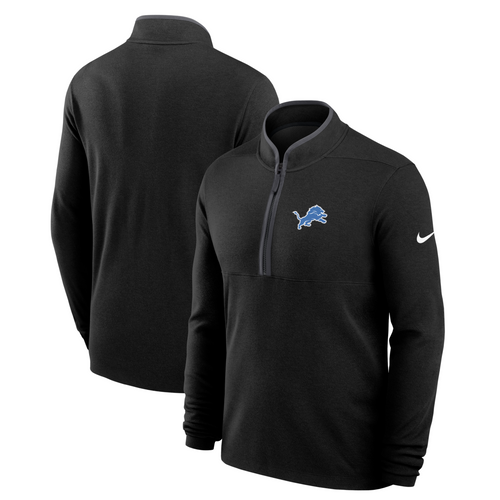 Detroit Lions Nike 1/2-Zip Jacket - Black
