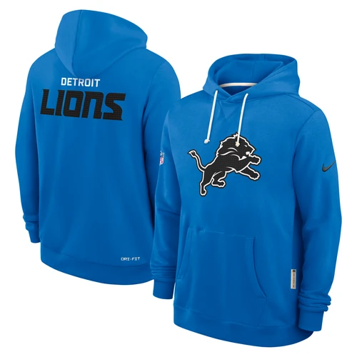 Detroit Lions Nike Sideline Standard Issue Initial Home Dri-FIT Hoodie - Blue