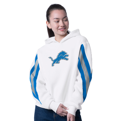Detroit Lions G-III 4Her Women's Fresh Field Sherpa Pullover Hoodie - White