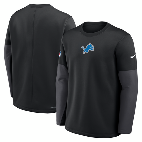 Detroit Lions Nike Sideline Scripted to Win Performance Pullover Sweatshirt - Black