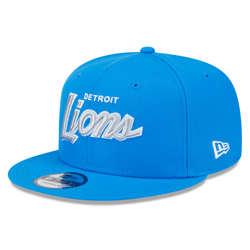 Detroit Lions New Era Script 9FIFTY Snapback Hat - Blue