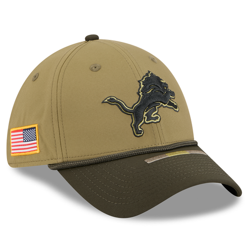 Detroit Lions New Era 2025 Salute to Service 39THIRTY Flex Hat - Green/Dark Green